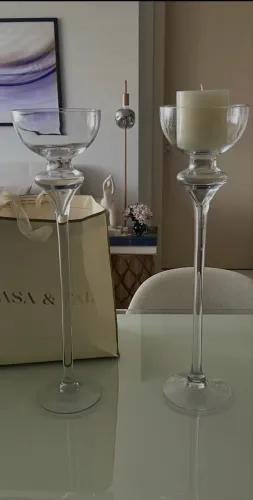 Jogo de castiçais grade novos fino acabamento.