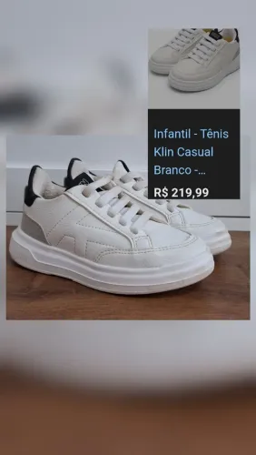 Tênis Klin Branco - Menino