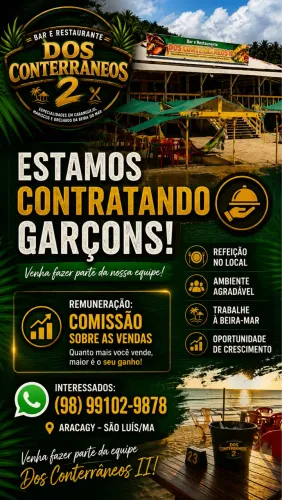 VAGA DE GARÇOM