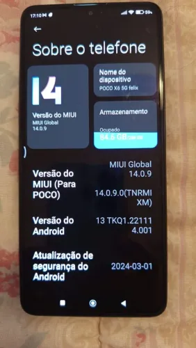 Vendo xiaomi poco X6 12 GB de ram e 256gb memori