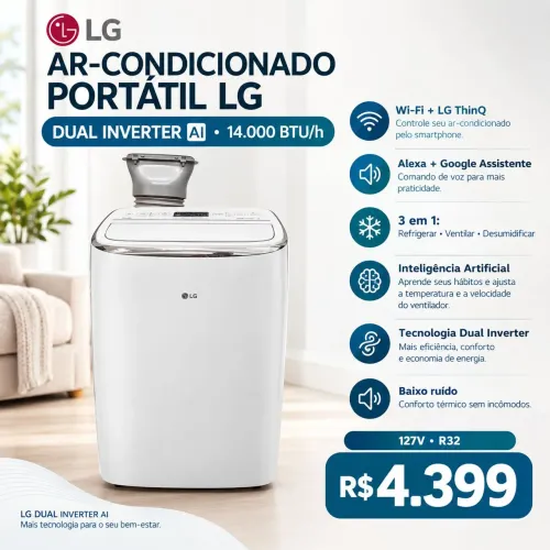Ar Condicionado Portatil LG Inverter 14000 BTUS