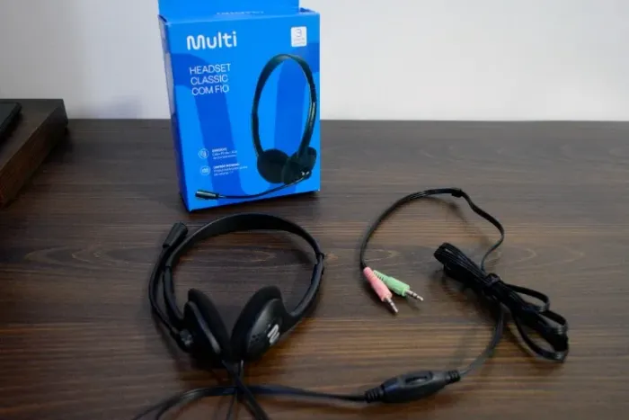 Headset Fone com Microfone Multi, fio 1.8m, potência 100mW - PH002 - Garantia Fabricante