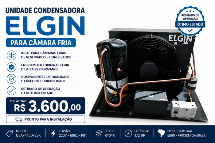 Unidade Condensadora Elgin 1,5Hp