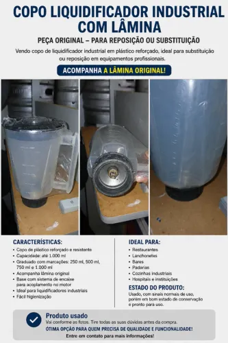 Copo Liquidificador Industrial NOVONOVO- Preço de Oportunidade