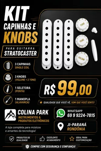 Kit Capinhas e Knobs Guitarra Stratocaster