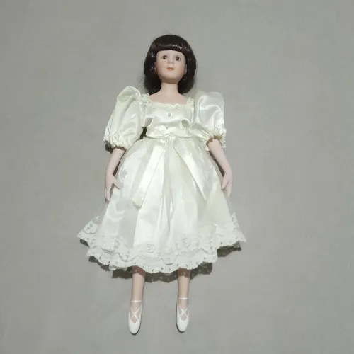 Antiga boneca de porcelana bailarina 45 cm