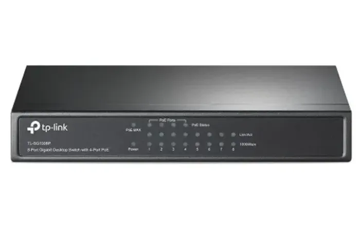 Switch não gerenciável TP-Link TL-SG1008P 8 portas Gigabit 4 portas com PoE