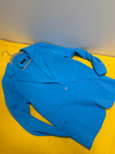 Blazer Feminino Azul em Alfaiataria