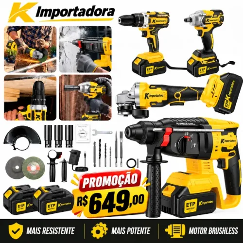 Kit ferramentas 4 em 1