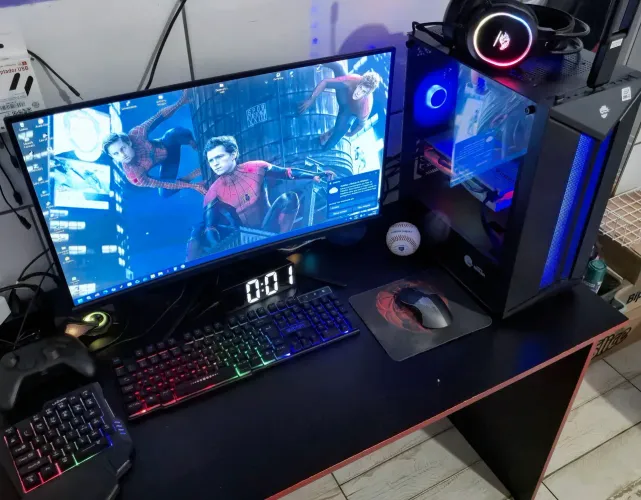 PC Gamer Completo + Monitor 27" 180Hz + Mesa + Accesorios <br><br>180Hz + Mesa + Acessórios