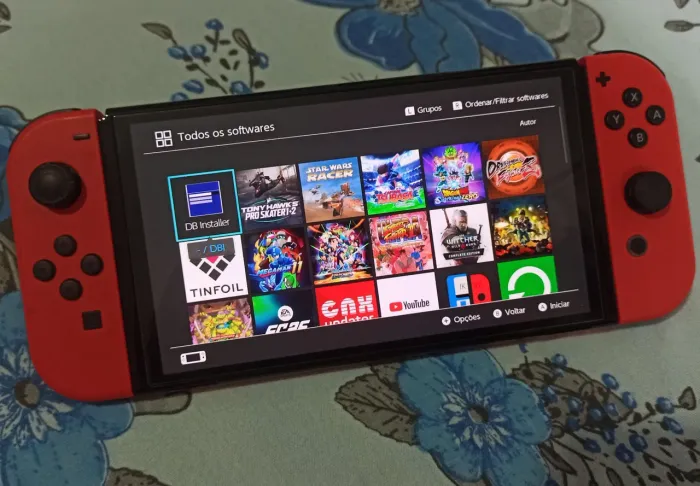 Modo portátil Switch OLED destravado 