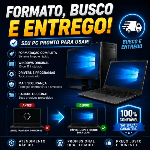 Formatação computadores e notebook - Av Patriarca