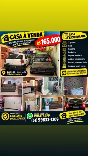 VENDO OU TROCO CASA NA ESTRUTURAL