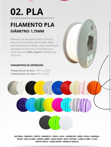 Filamento PLA High Speed cores