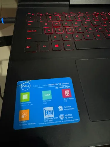 Notebook Gamer Dell i5 7th 2.5ghz, 8gb Ram, Ssd 128gb, Hd 1tb, Gtx 1050 4gb dedicados!