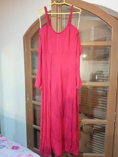 Vestido vinho, longo
