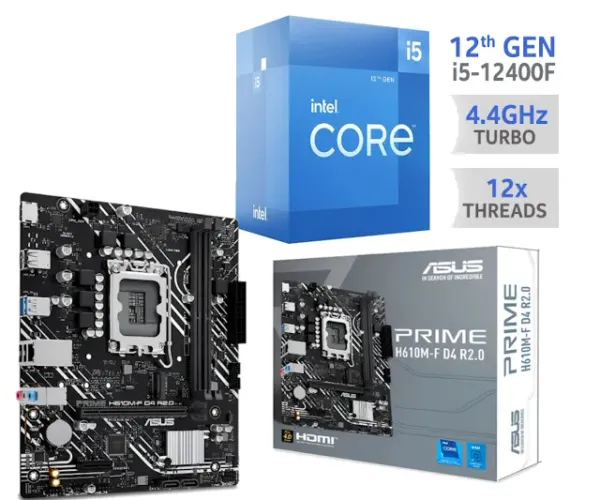 [NOVO] Kit i5 12400f + Asus Prime H610m-F LGA 1700 p/ DDR4 - Com NF e Garantia