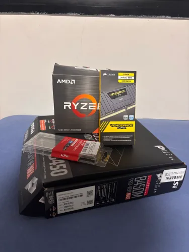 Kit Upgrade AM4 - Ryzen 7 5700X + B450 + 32GB DDR4 - Preço de kit!