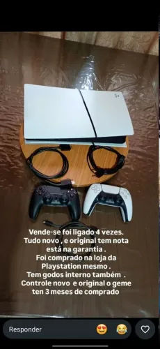 PlayStation 5 PS5 2 controles Usado 4 vezes - Informações no WhatsApp