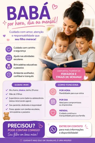 ? PRECISOU DE BABÁ? PODE CONTAR COMIGO!