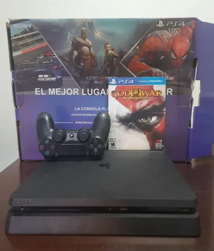 Playstation 4 slim 500gb completo + jogo brinde