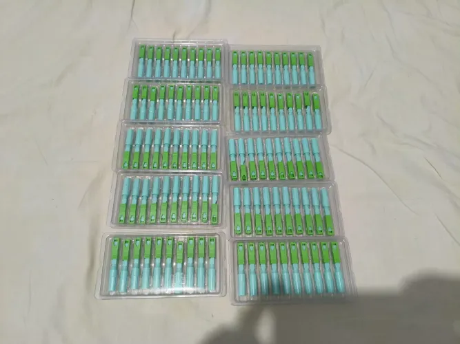 100 PCs conectores rápidos de fibra óptica do tipo SC/APC incorporada 