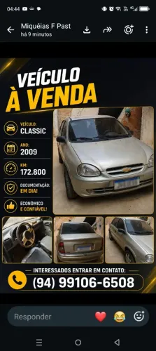 Chevrolet Corsa SED Class.life 1.0/1.0 Flexpower (álcool) 2009