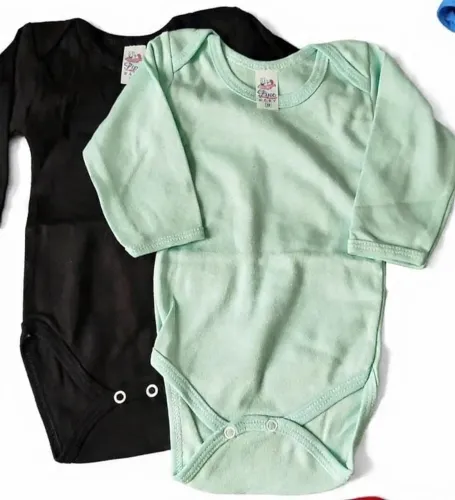 02 Body infantil Manga 3/4 Tam M 