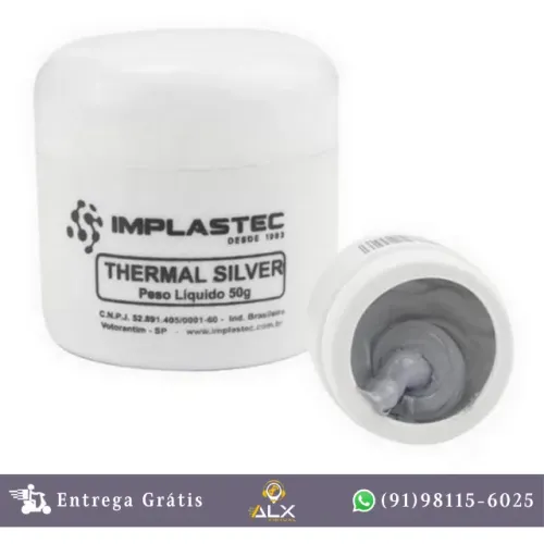 Pasta Térmica Prata Implastec Thermal Silver 50g Pote *ENTREGA GRÁTIS*