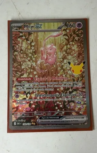 Mew ex (#152/128), da coleção especial Celebração de 30 Anos do Pokémon TCG em português