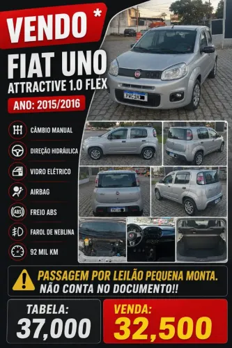 Fiat Uno Attractive 1.0 EVO Fire Flex 8V 5P 2016