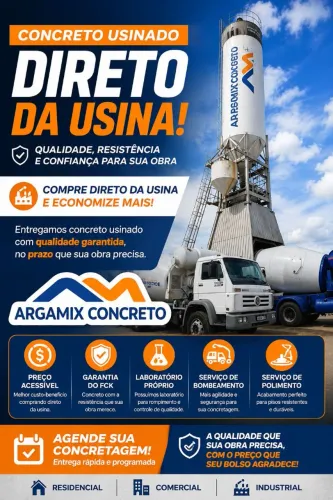 CONCRETO USINADO DIRETO DA USINA!