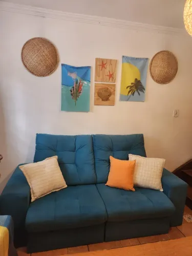 Sofá Azul Charmoso - 2 lugares 