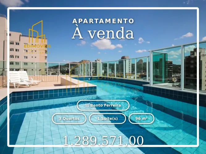 Apartamento Moderno com Varanda em Bento Ferreira, Vitória