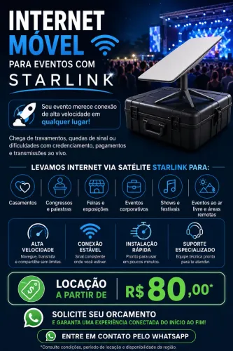 INTERNET MÓVEL PARA EVENTOS STARLINK a partir 80$