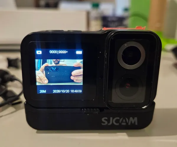 Câmera De Ação Sjcam Sj20 4k Seminova + Microfone Lapela + MicroSD 128gb SanDisk Extreme