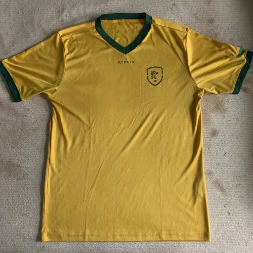 camisa seleção kipsta brasil amarela home