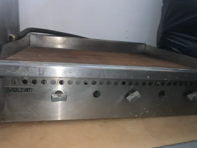 CHAPA VULCAN 3 QUEIMADORES INOX