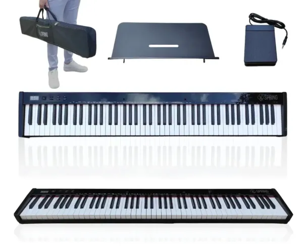 Piano Digital Spring Pd188 88 Teclas - Capa, Pedal E Suporte