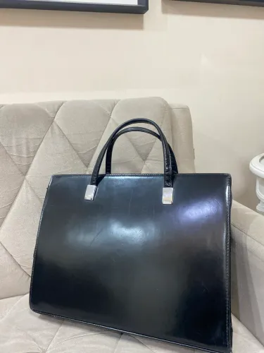 Bolsa executiva em couro preta