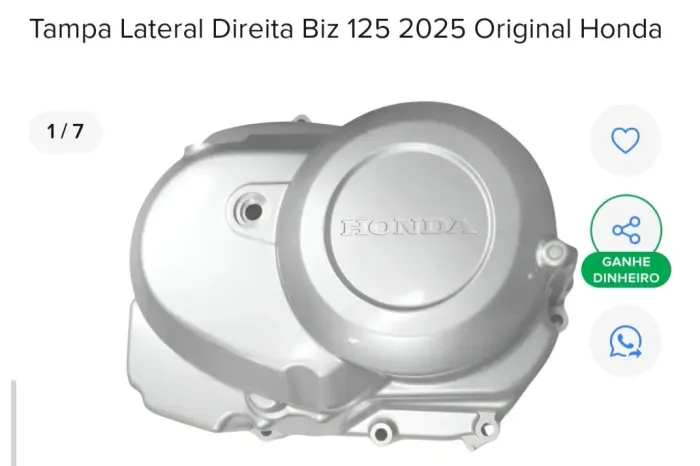 Tampa lateral direita biz 2025