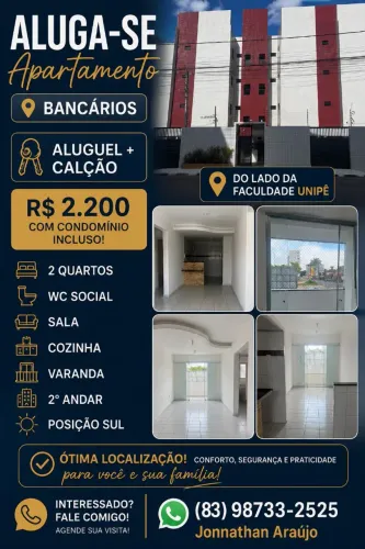 Alugo apartamento nos bancários