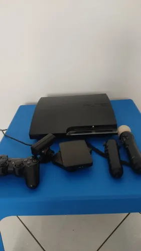 PlayStation 3 (PS3) Slim - HD 1 TB + Jogos + Controle + PlayStation Eye