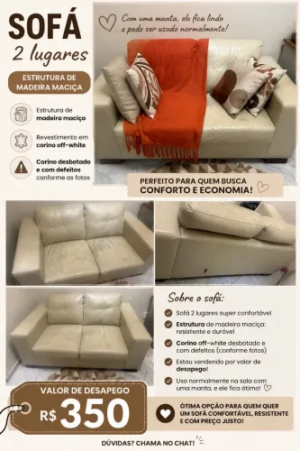 Sofá dois lugares