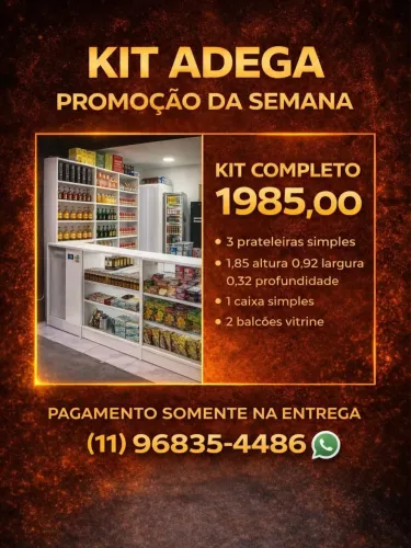 Kit adega branco promoção