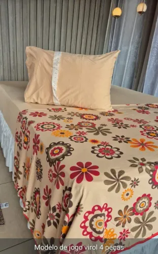 Jogo de cama 4 pças- 100% algodão