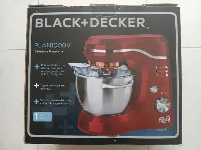  Batedeira Planetária Black+Decker Plan1000 - Vermelha (127V)