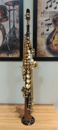 Sax soprano Vedo - NOVO - Preto/dourado