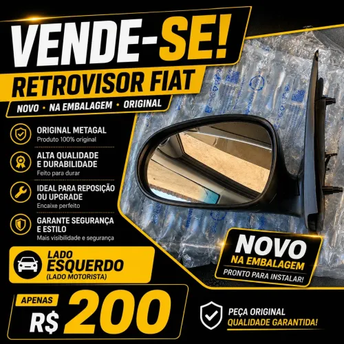 Retrovisor Fiat original Metagal