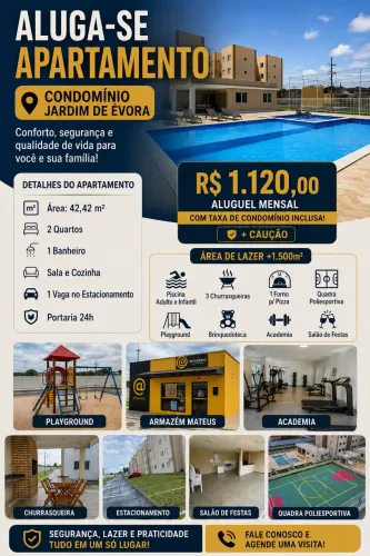 Aluga-se apartamento no Jardim de Évora